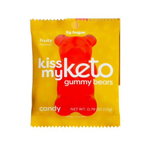 Kiss My Keto Gummy Candy Sour Bears 0.88 oz - 8 Bags, 0.88 oz/ 8