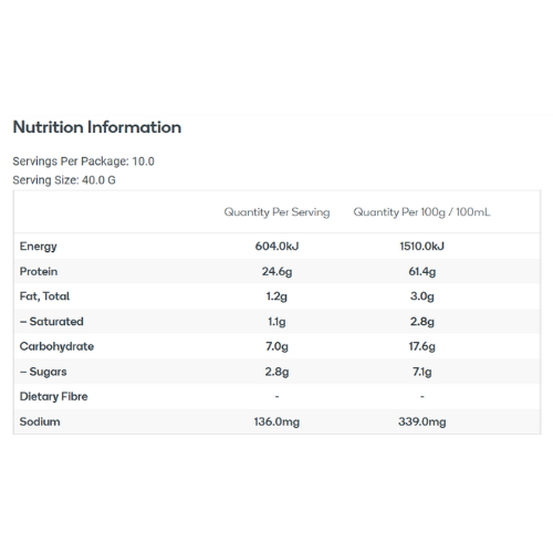 Muscle Nation Custard Casein Protein Vanilla - 400g - 10 servings