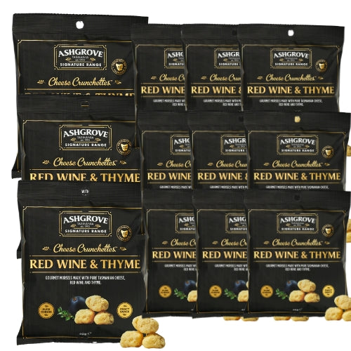 Bulk Ashgrove Cheese Crunchettes Red Wine & Thyme - 40g x 12 (case)