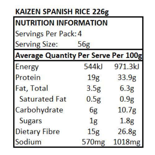 Kaizen Low Carb Spanish Protein "Rice" - 226g (4 serves)