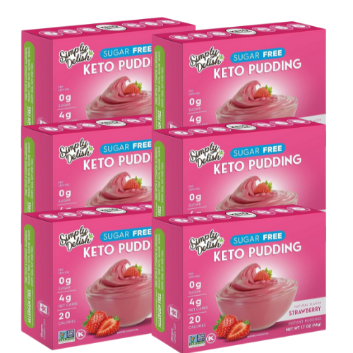 Bulk Simply Delish Instant Pudding & Pie Filling - Strawberry 44gm x 6 (case)