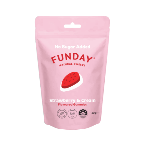 Funday Strawberry & Cream lollies - 120g Bigger Pack