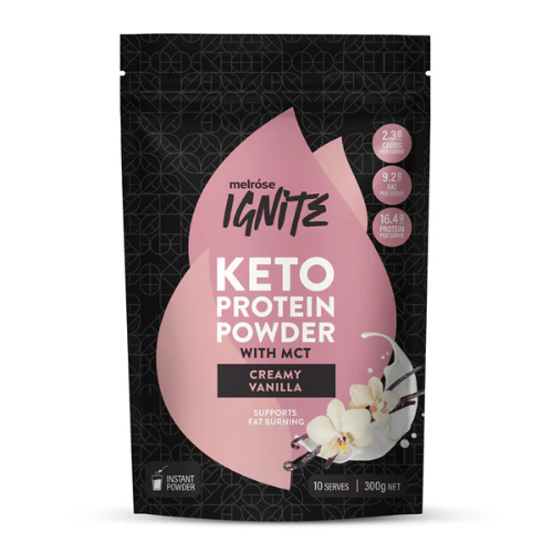 Melrose Ignite Keto Protein Powder with MCT - Creamy Vanilla - 300g (10 serves)