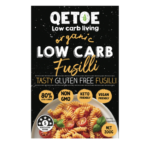 Qetoe Organic Low Carb Fusilli - 200gm