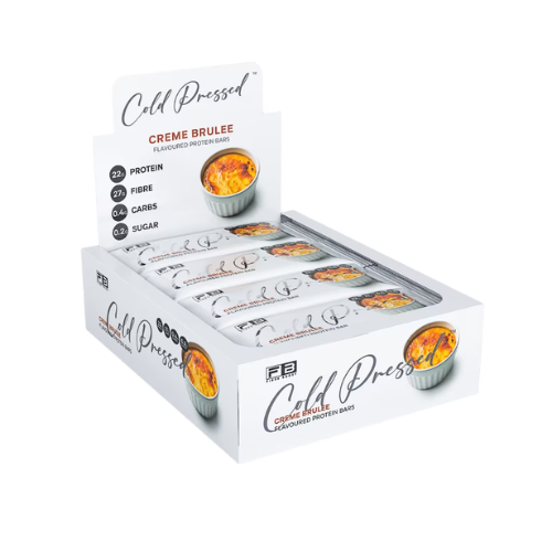 BULK Fibre Boost Cold Pressed Protein Bar - Creme Brulee 60g x 12