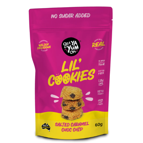 Get Ya Yum On Lil' Cookies Salted Caramel Choc Chip - 60g