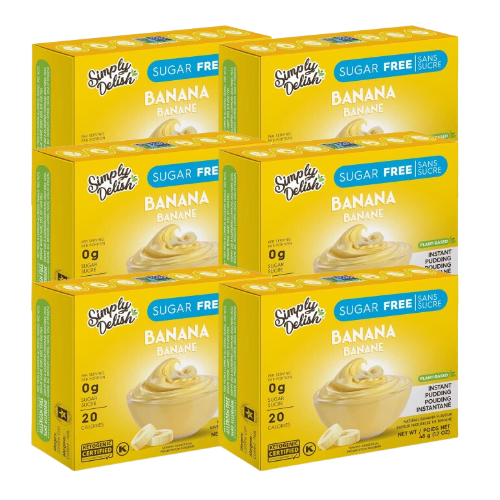 BULK Simply Delish Instant Pudding & Pie Filling - Banana 48gm x 6 (case)