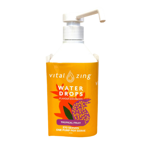 VITAL ZING Tropical Fruit Flavour Water Drops Pump - 500mL