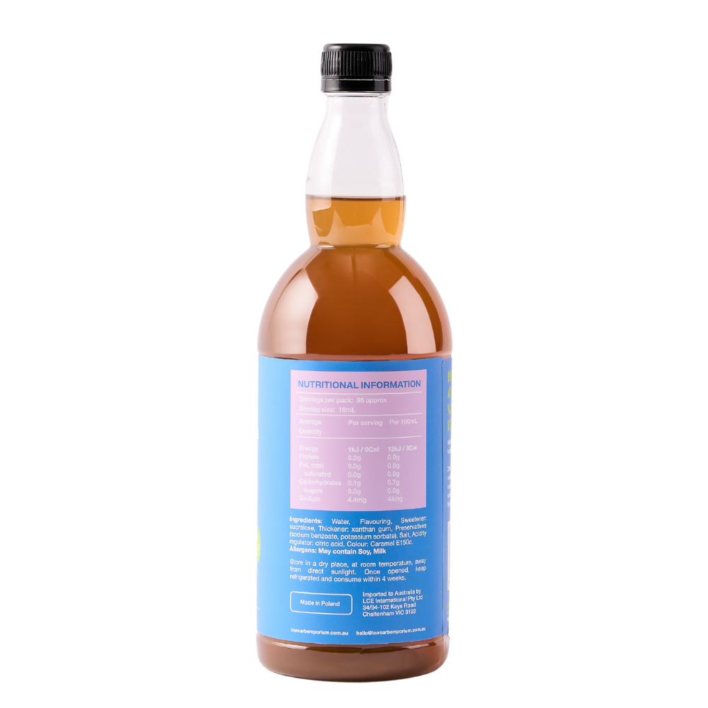 Low Carb Emporium Vanilla Flavoured Zero Sugar Coffee Syrup - 950mL