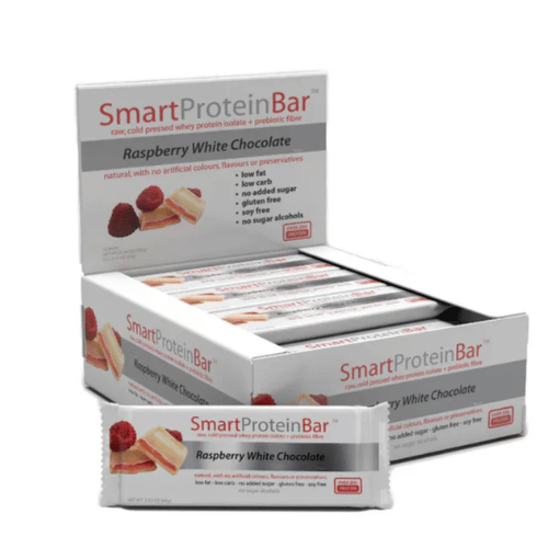 Bulk Smart Diet Solutions Protein Bar - Raspberry and White Chocolate 60g x 12