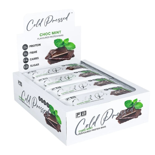 Bulk FIBRE BOOST Cold Pressed Protein Bar - Choc Mint 60g x 12 full box