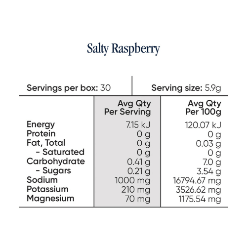 Sodii - Everyday Hydration Salts - Salty Raspberry - 30 serves