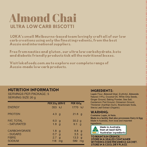 LOKA Almond Chai Biscuits 100g