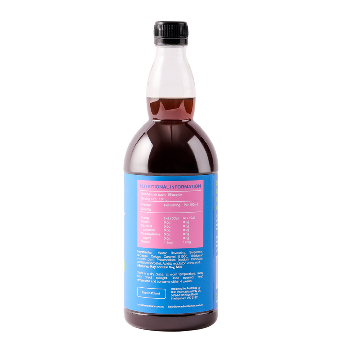 Low Carb Emporium Caramel Flavoured Zero Sugar Syrup - 950mL