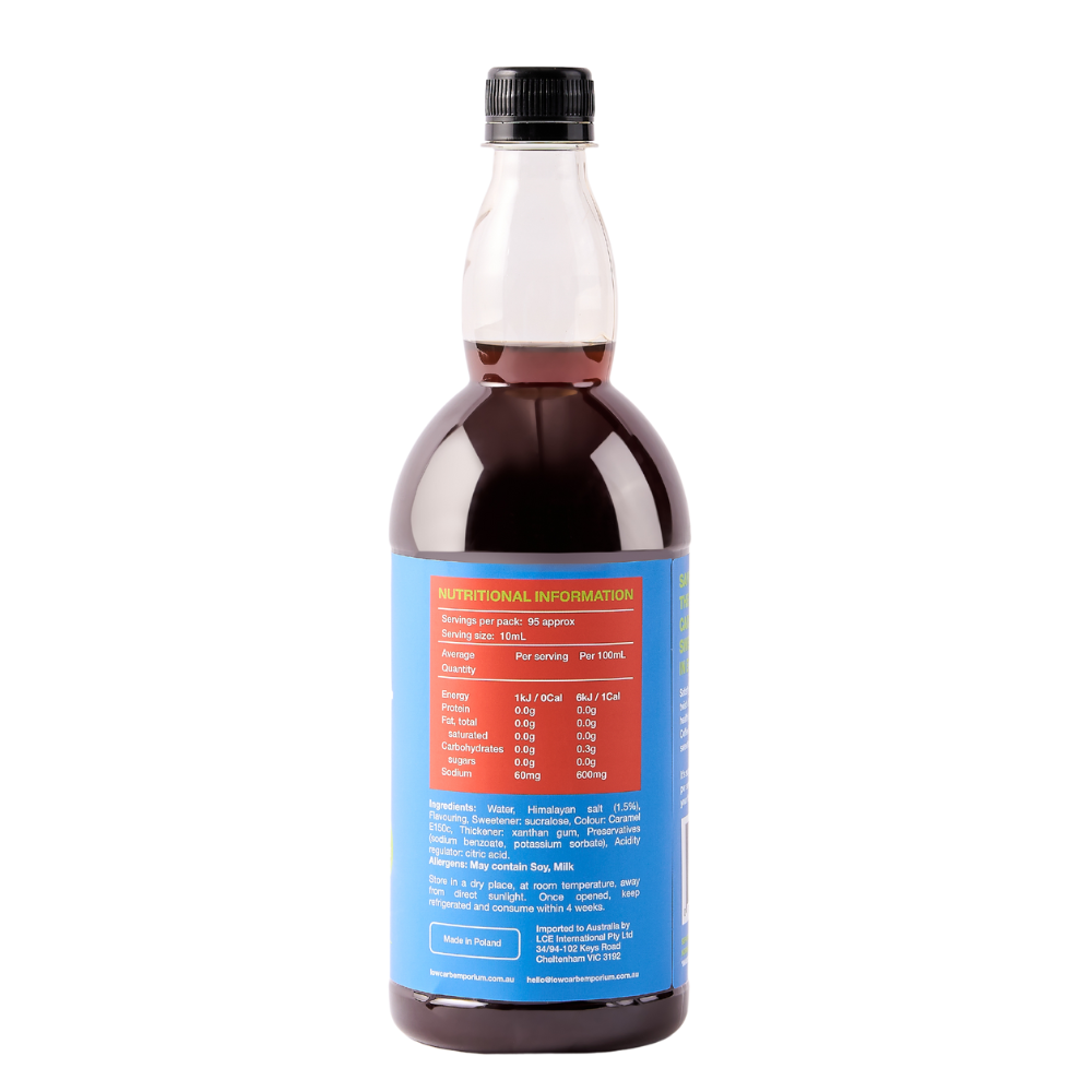 Low Carb Emporium Salted Caramel Flavoured Zero Sugar Coffee Syrup - 950mL