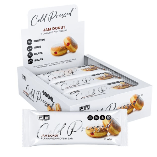 BULK Fibre Boost Cold Pressed Protein Bar - Jam Donut 60g x 12