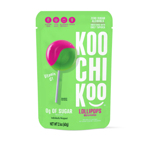 Koochikoo No Added Sugar Watermelon Flavour Lollipops - 10 pack