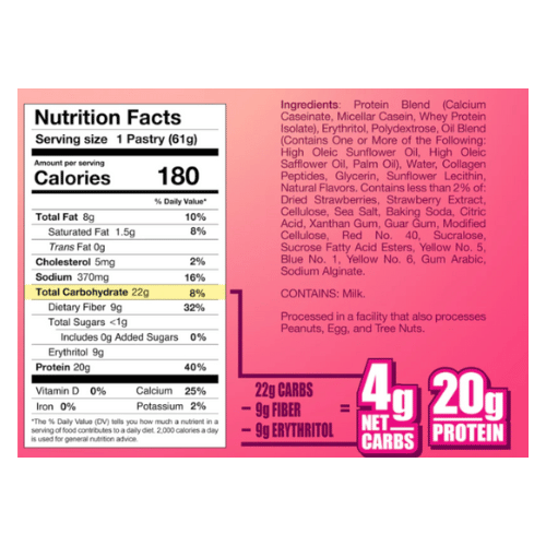 Strawberry Flavoured Protein Pastry - 61g