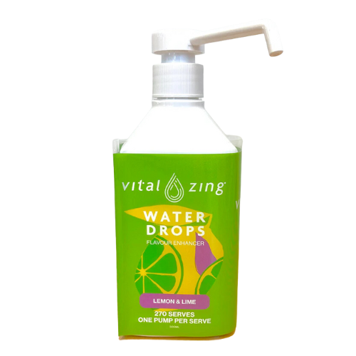 VITAL ZING Lemon & Lime Flavour Water Drops Pump - 500mL