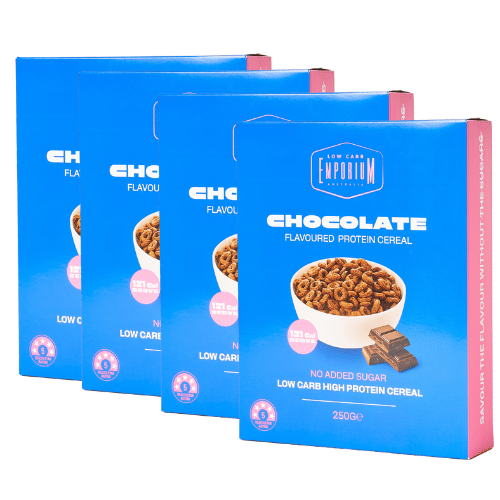 Bulk Pack Low Carb Emporium Low Carb Protein Cereal - Chocolate Flavour - 250g x 4