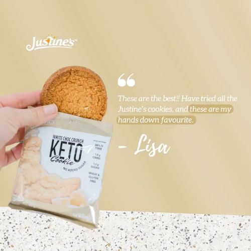 Justine's Keto White Choc Crunch Cookie - 40g