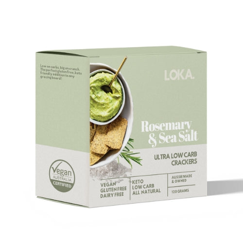 LOKA Rosemary & Sea Salt Crackers 120g