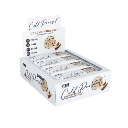 BULK Fibre Boost Cold Pressed Protein Bar - Coconut Choc Chip Flavour 60g x 12