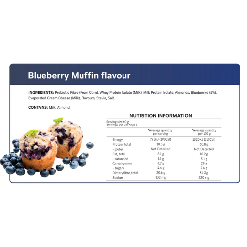 Smart Diet Solutions Protein Bar - Blueberry Muffin Flavour 60g