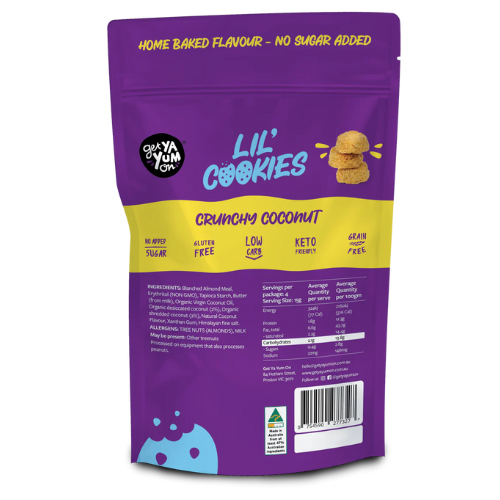 Get Ya Yum On Lil' Cookies Crunchy Coconut - 60g