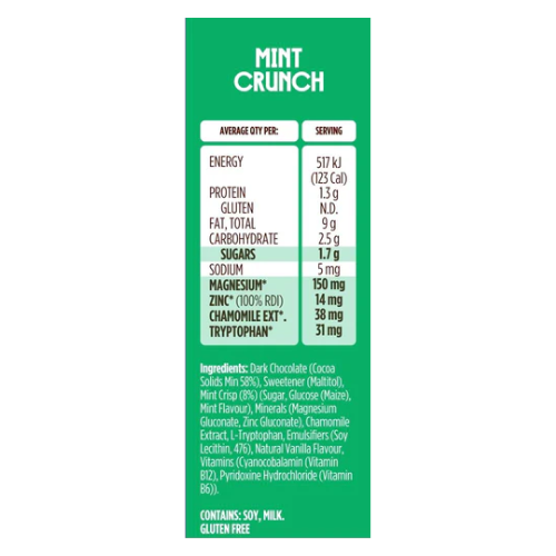 Peak Unwind Mint Crunch Chocolate - 25g