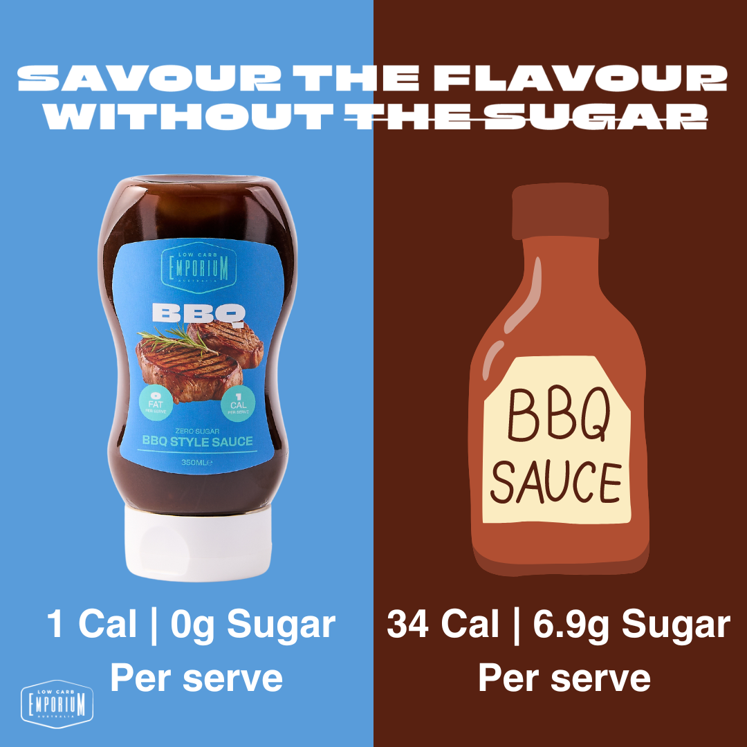 Bulk Low Carb Emporium No Added Sugar BBQ Style Sauce - 350mL x 6