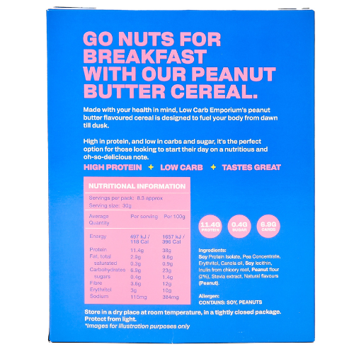 Low Carb Emporium Low Carb Protein Cereal - Peanut Butter Flavour - 250g