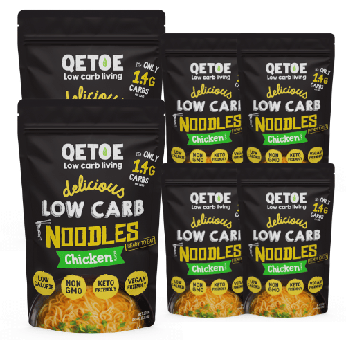 Bulk Qetoe Low Carb Chicken Flavour Noodles - 290g net x 6