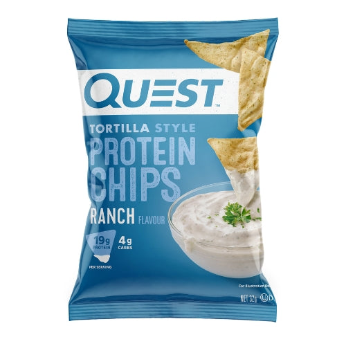 BULK QUEST Ranch Tortilla Style Protein Chip - 32gm x 8