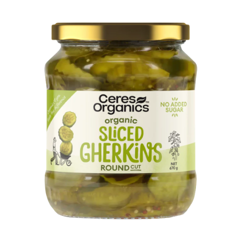 Ceres Organic Sliced Gherkins- 670g