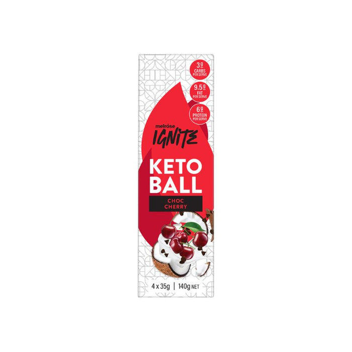 Melrose Ignite Keto Ball Choc Cherry 35g x 4 pack