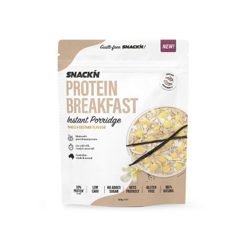 Snackn' Protein Breakfast Instant Porridge Vanilla Custard Flavour - 450g