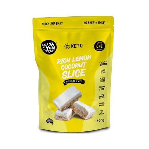 Get Ya Yum On - Rich Lemon Coconut Slice - 300g - Makes 20 slices