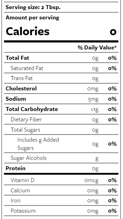 Torani Sugar Free Syrup - Peach Flavour - 750mL