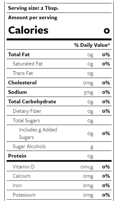 Torani Sugar Free Syrup - Raspberry Flavour - 750mL