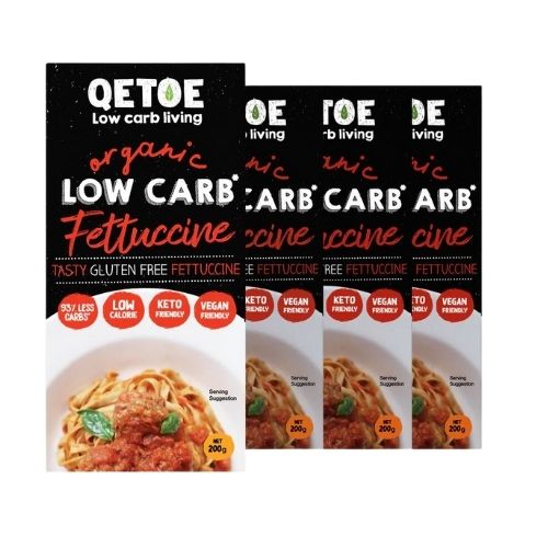 BULK Qetoe Organic Low Carb Fettuccine - 200gm x 4