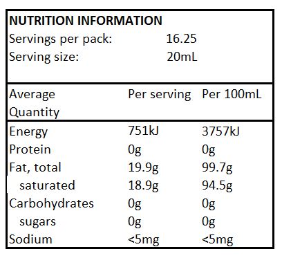 Coconut Oil - Organic Full Flavour 380ml