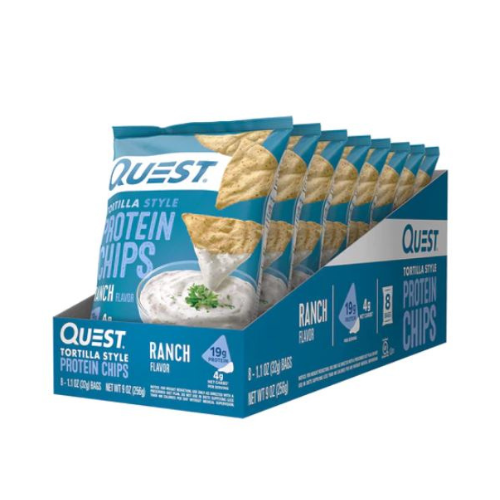 BULK QUEST Ranch Tortilla Style Protein Chip - 32gm x 8