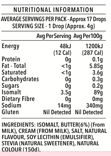 Double ‘D’ Sugar Free Butter Candy Drops 70gm