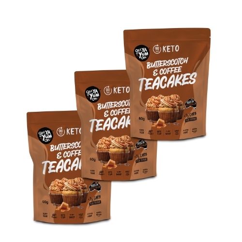 Get Ya Yum On - 3 PACK -  Butterscotch & Coffee Teacakes - 3 x 60gm