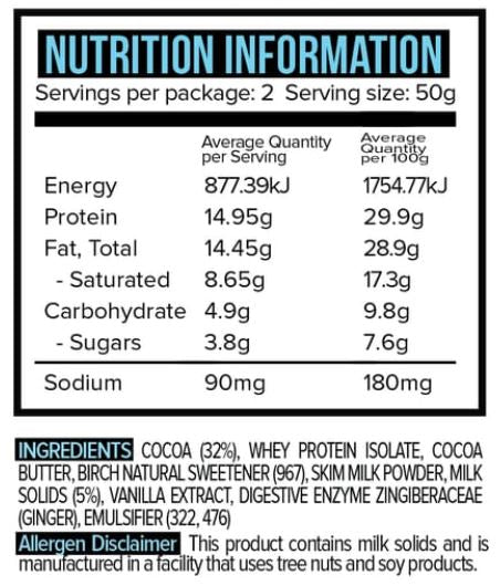 Vitawerx Chocolate - Milk Chocolate 100gm (original recipe)