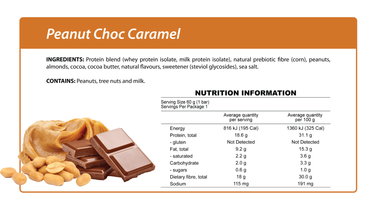 Smart Diet Solutions Protein Bar - Peanut Choc Caramel 60gm