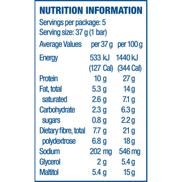 Atkins Low Carb Sea Salt Caramel Crisp Bars - Box with 5 bars of 37 grams